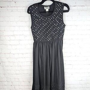 Expressions Black Sequin Maxi Sleeveless Dress - Small